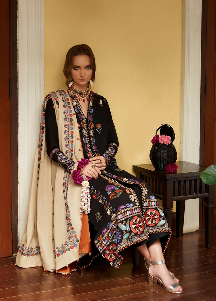 Zaha By Khadijah Shah Embroidered Khaddar Suits Unstitched 3 Piece ZKS22W ZW-22-04 FERAY - Winter Collection