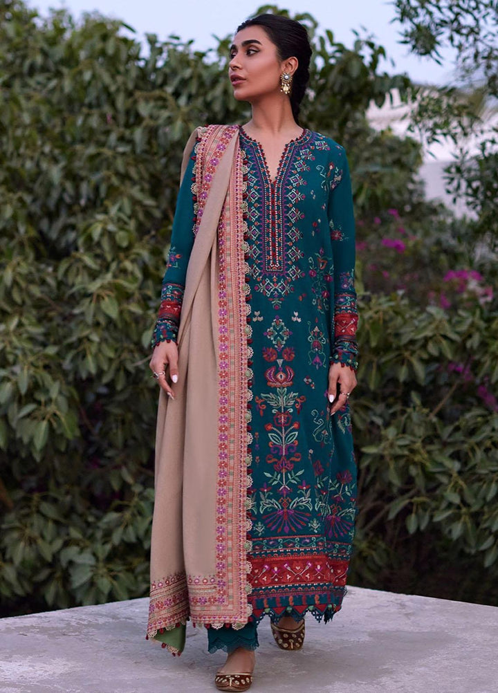 Zaha By Khadijah Shah Embroidered  Suits Unstitched 3 Piece ZKS23W ZW23-03 ECRIN - Winter Collection