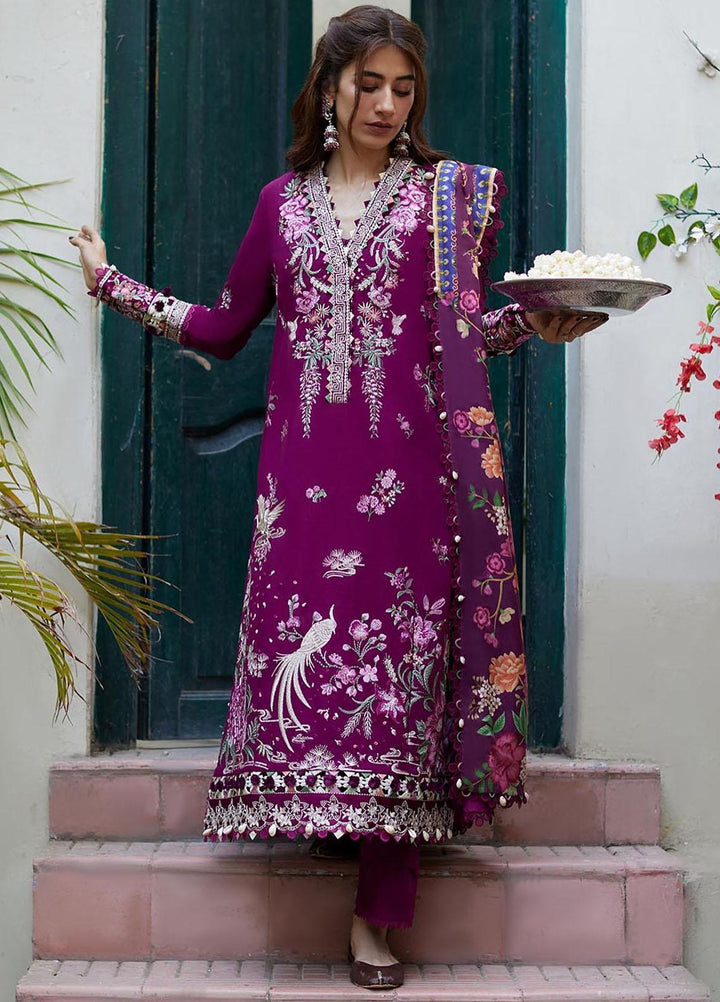 Zaha By Khadijah Shah Embroidered  Suits Unstitched 3 Piece ZKS23W ZW23-09 IRMAK - Winter Collection