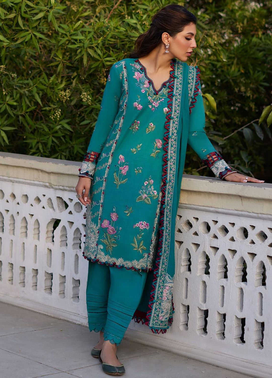 Zaha By Khadijah Shah Embroidered  Suits Unstitched 3 Piece ZKS23W ZW23-13 NEYLAN - Winter Collection
