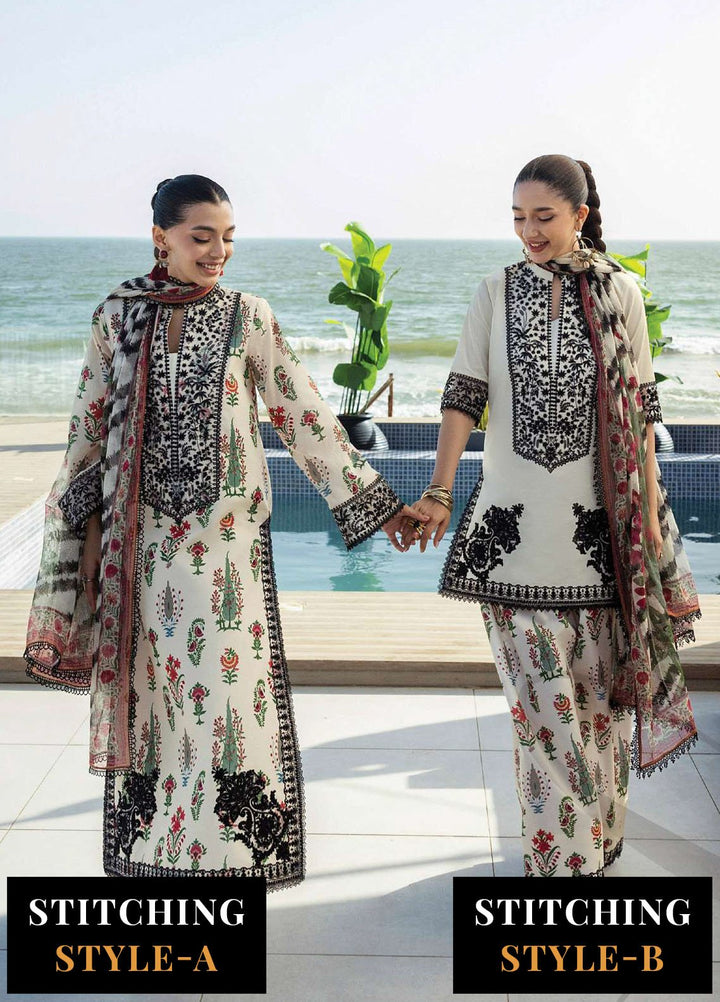 Zainab Chotani Embroidered Lawn Suits Unstitched 3 Piece ZC25TL D-05 Azureh - Summer Collection