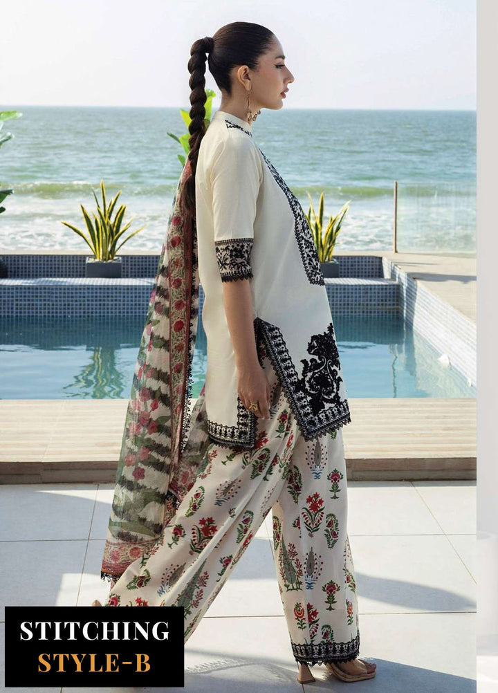 Zainab Chotani Embroidered Lawn Suits Unstitched 3 Piece ZC25TL D-05 Azureh - Summer Collection