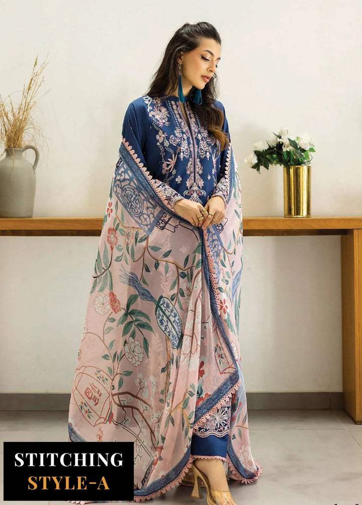 Zainab Chotani Embroidered Lawn Suits Unstitched 3 Piece ZC25TL D-14 Elisa - Summer Collection