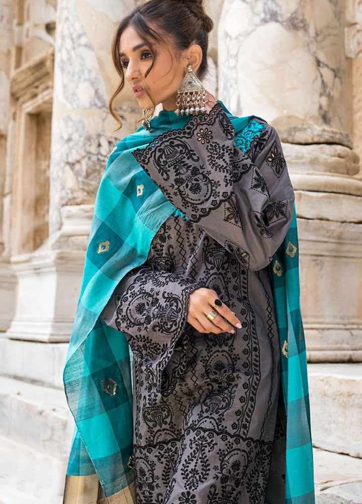 Zainab Chottani Embroidered Chikankari Suits Unstitched 3 Piece ZC21CK 1B Sanem - Luxury Collection