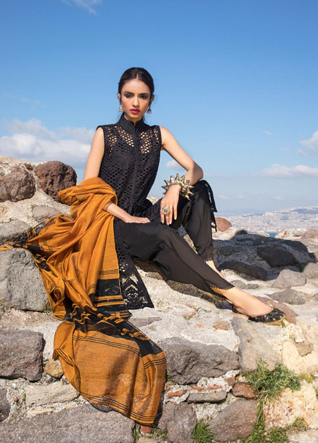 Zainab Chottani Embroidered Chikankari Suits Unstitched 3 Piece ZC21CK 2A Elmas - Luxury Collection