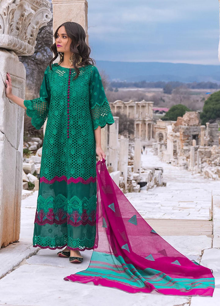 Zainab Chottani Embroidered Chikankari Suits Unstitched 3 Piece ZC21CK 2B Elmas - Luxury Collection