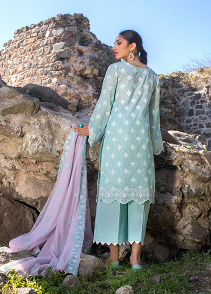 Zainab Chottani Embroidered Chikankari Suits Unstitched 3 Piece ZC21CK 3B Meltem - Luxury Collection