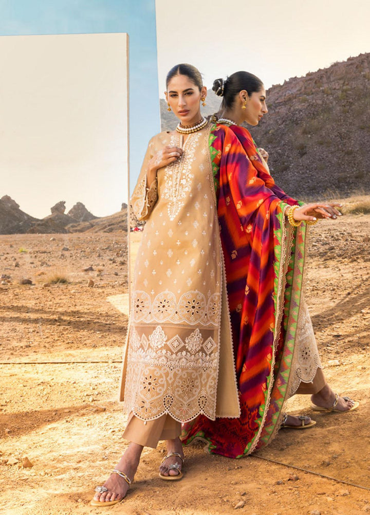Zainab Chottani Embroidered Lawn Suits Unstitched 3 Piece DEEDAG ZC23CHN 02-A - Luxury Lawn Collection