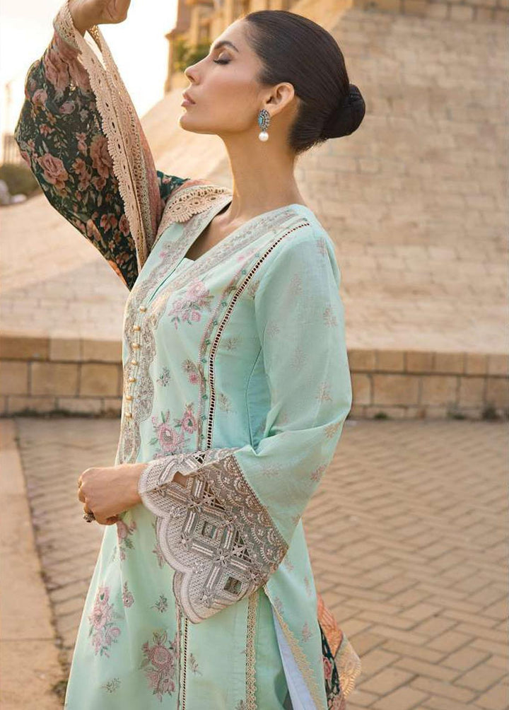 Zainab Chottani Embroidered Lawn Suits Unstitched 3 Piece ZC23L 2A - Luxury Collection