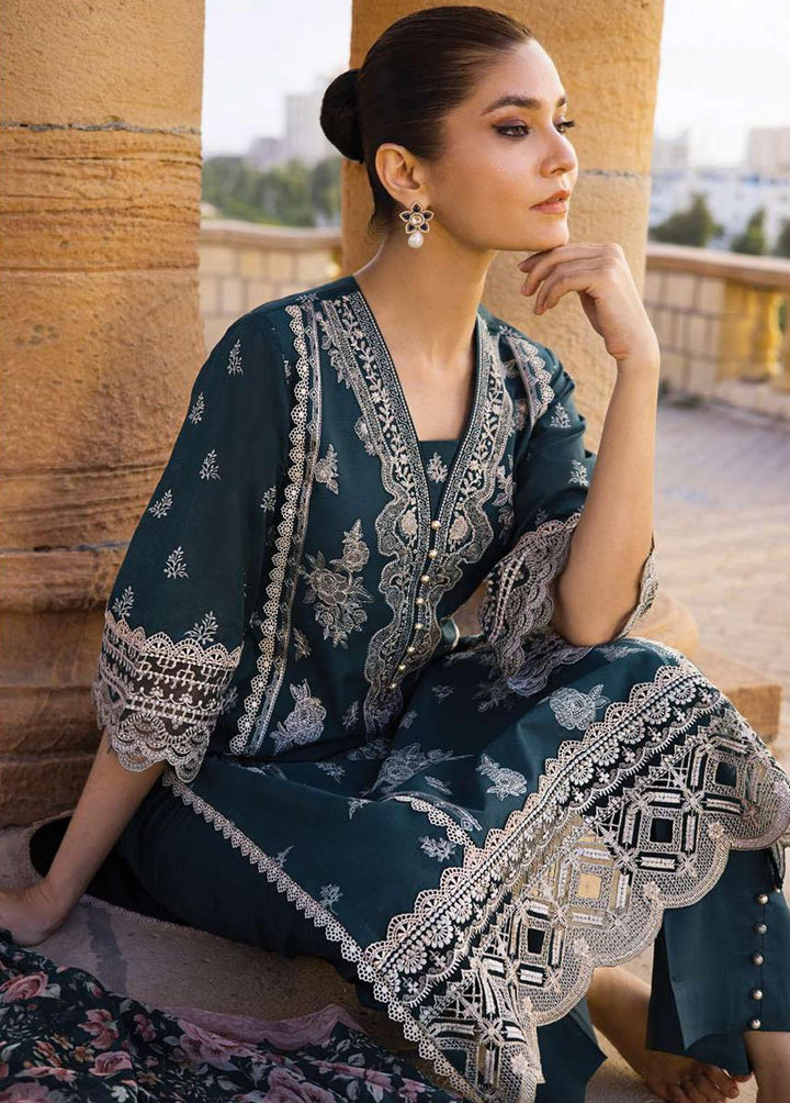 Zainab Chottani Embroidered Lawn Suits Unstitched 3 Piece ZC23L 2B - Luxury Collection