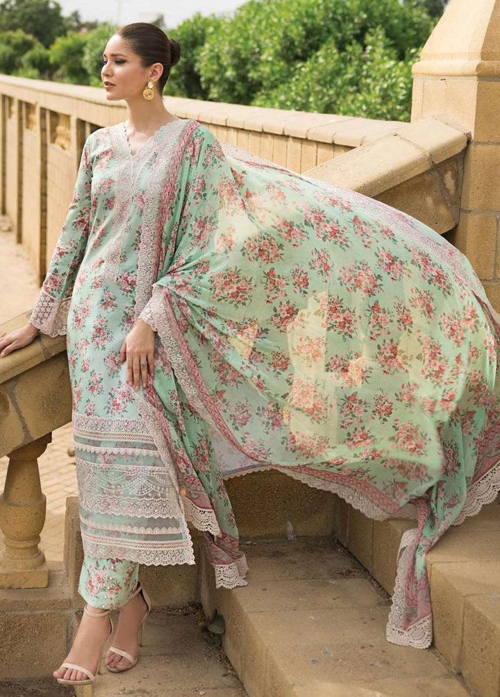 Zainab Chottani Embroidered Lawn Suits Unstitched 3 Piece ZC23L 6A - Luxury Collection