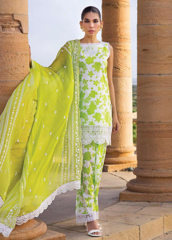 Zainab Chottani Embroidered Lawn Suits Unstitched 3 Piece ZC23L 8A - Luxury Collection