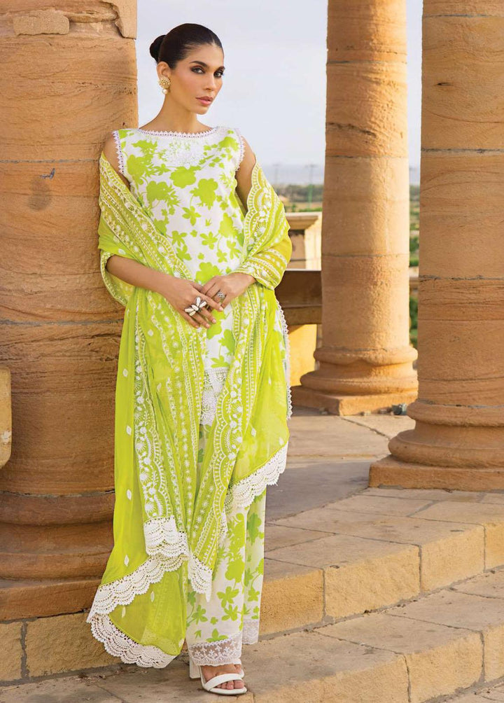 Zainab Chottani Embroidered Lawn Suits Unstitched 3 Piece ZC23L 8A - Luxury Collection