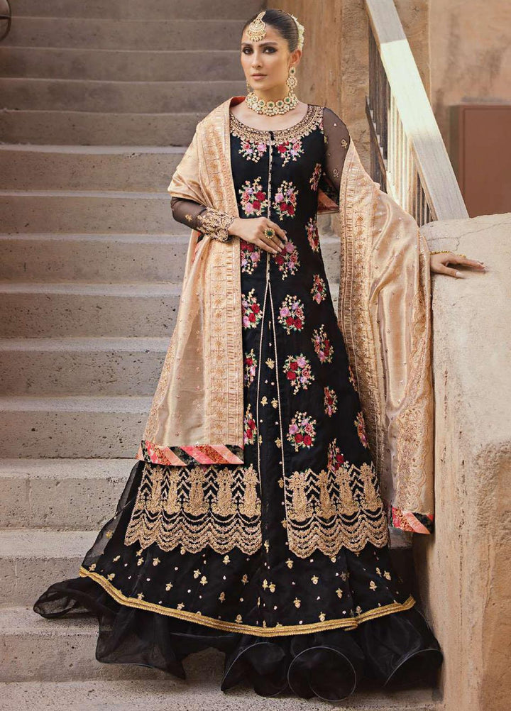 Zainab Chottani Embroidered Organza Suits Unstitched 4 Piece ZC23WF D-02 Dilbahar - Wedding Collection