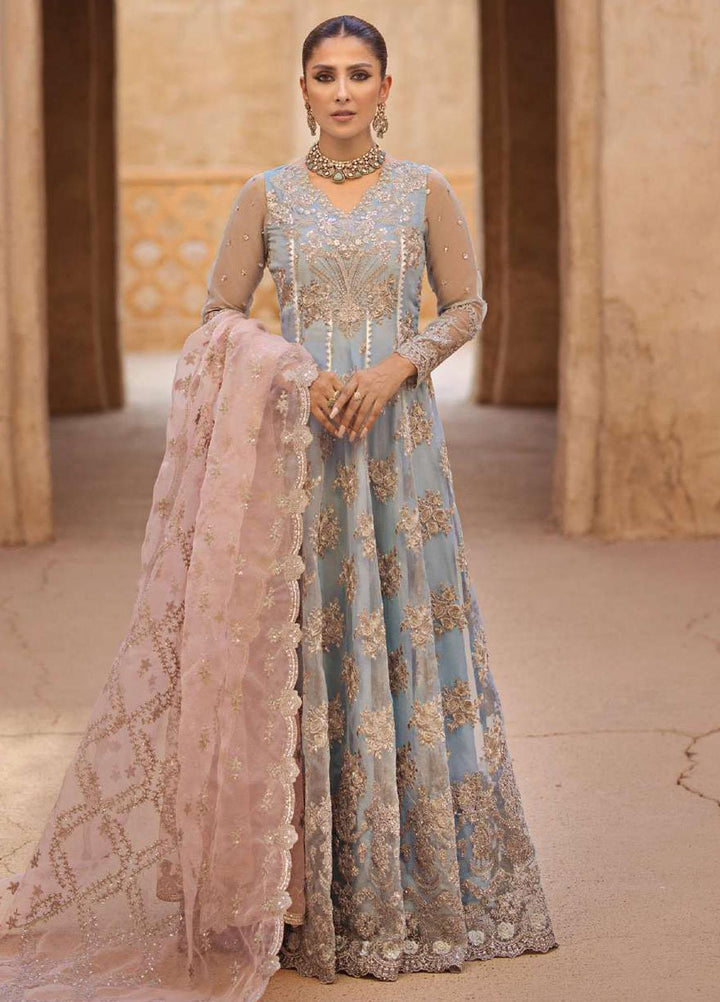 Zainab Chottani Embroidered Organza Suits Unstitched 4 Piece ZC23WF D-06 Parinaz - Wedding Collection