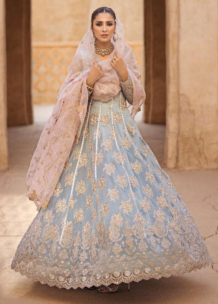 Zainab Chottani Embroidered Organza Suits Unstitched 4 Piece ZC23WF D-06 Parinaz - Wedding Collection