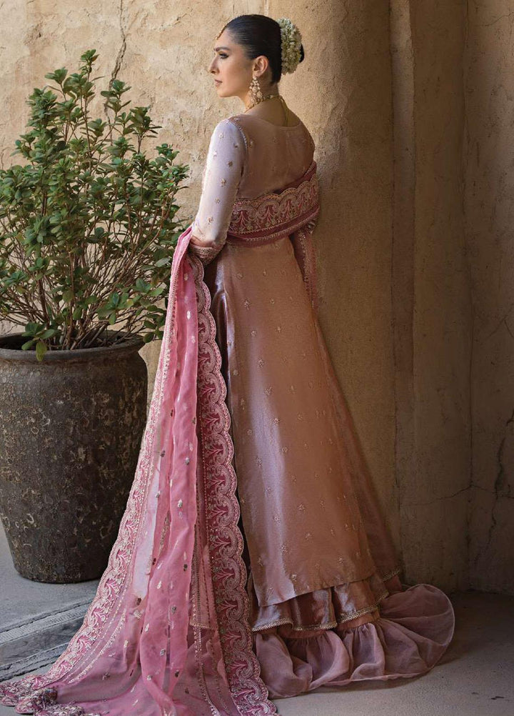 Zainab Chottani Embroidered Brocade Suits Unstitched 4 Piece ZC23WF D-07 Mah-e-Noor - Wedding Collection