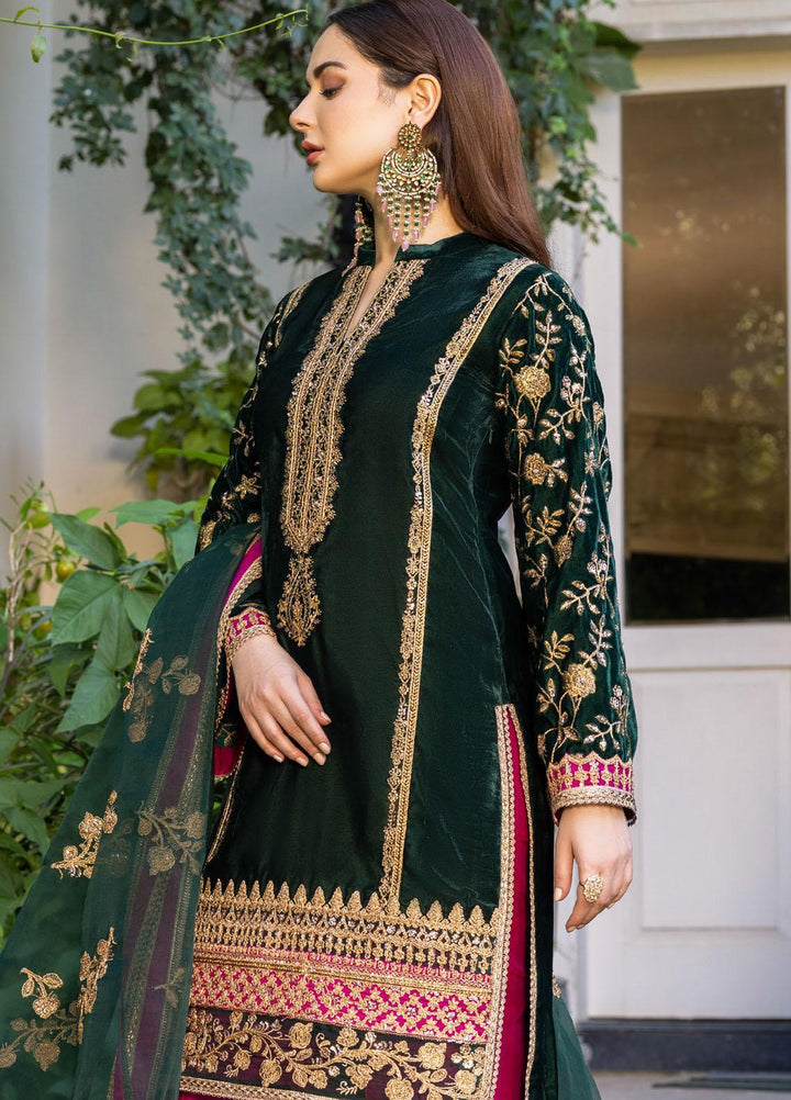 Zainab Chottani Embroidered Velvet Suits Unstitched 3 Piece ZC22V 02 Pareeshay - Luxury Collection