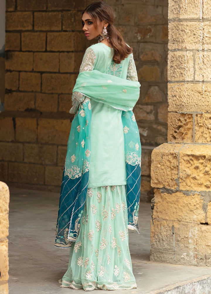 Zainab Chottani Embroidered Net Suits Unstitched 3 Piece ZC21WF Azrah 03 - Wedding Collection