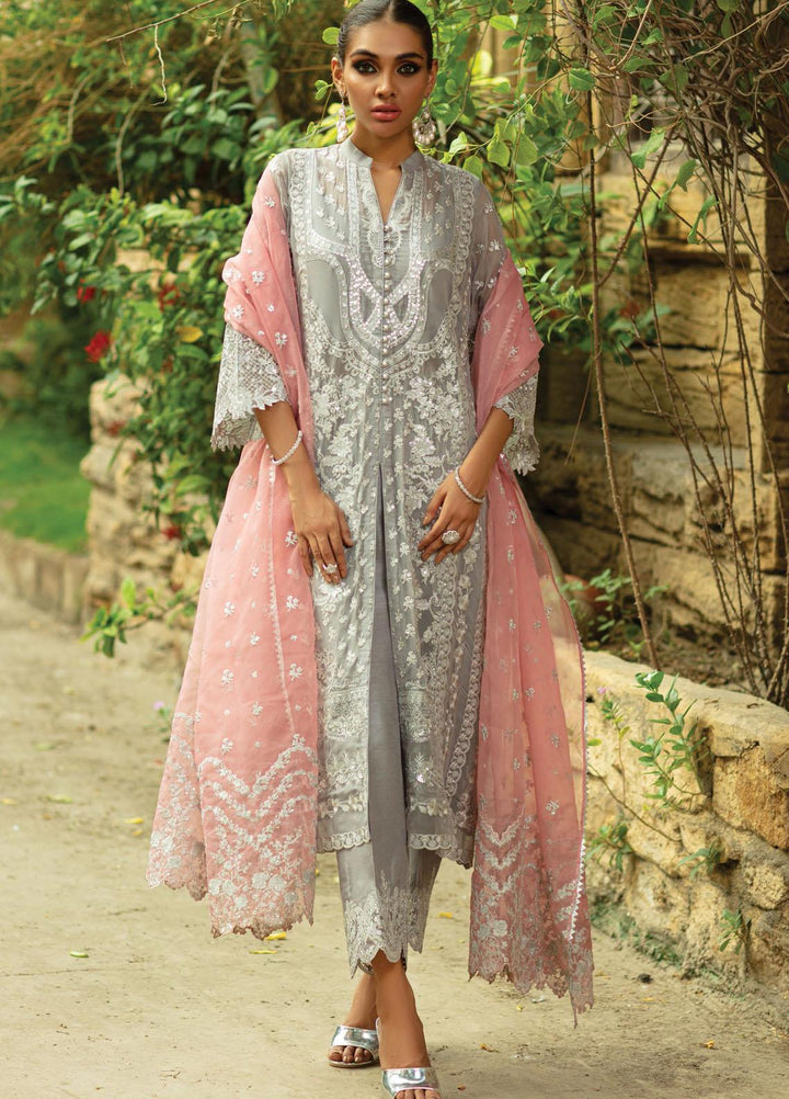 Zainab Chottani Embroidered Chiffon Suits Unstitched 3 Piece ZC21WF Hayal 09 - Wedding Collection