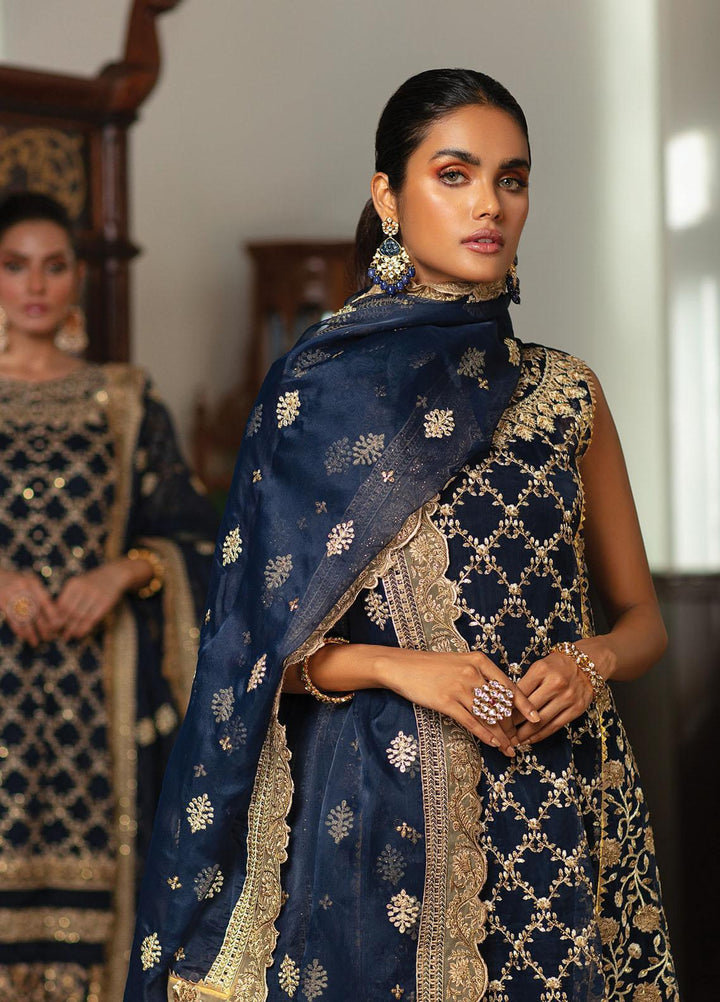 Zainab Chottani Embroidered Organza Suits Unstitched 3 Piece ZC21WF Sanem 07 - Wedding Collection