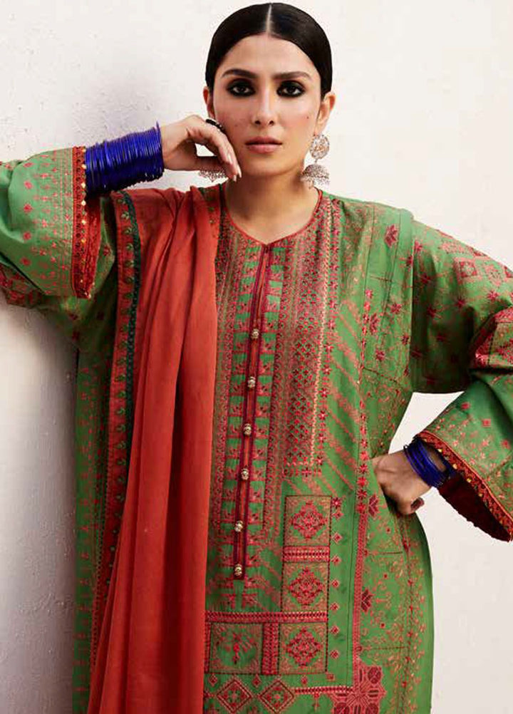 Zara Shahjahan Embroidered Jacquard Suits Unstitched 3 Piece ZS24SS D-2B Diya - Summer Collection
