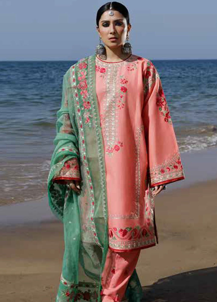 Zara Shahjahan Embroidered Lawn Suits Unstitched 3 Piece ZS24SS D-6A Jiya - Summer Collection