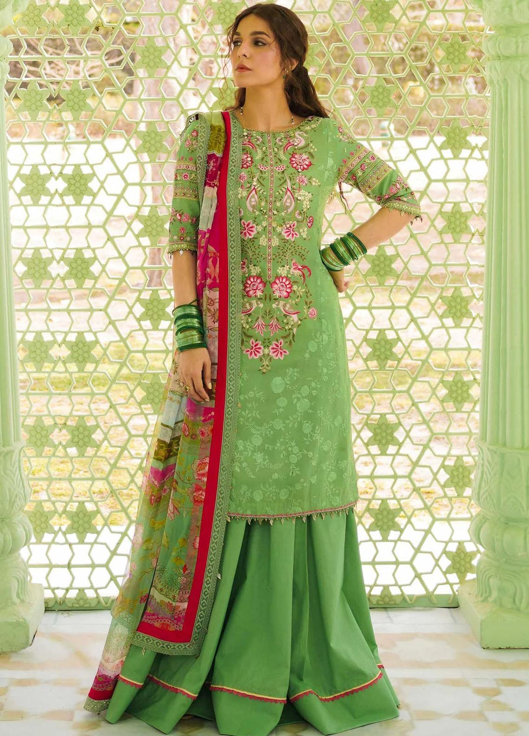 Zara Shahjahan Embroidered Lawn Suits Unstitched 3 Piece ZS23SS 2A - Spring / Summer Collection