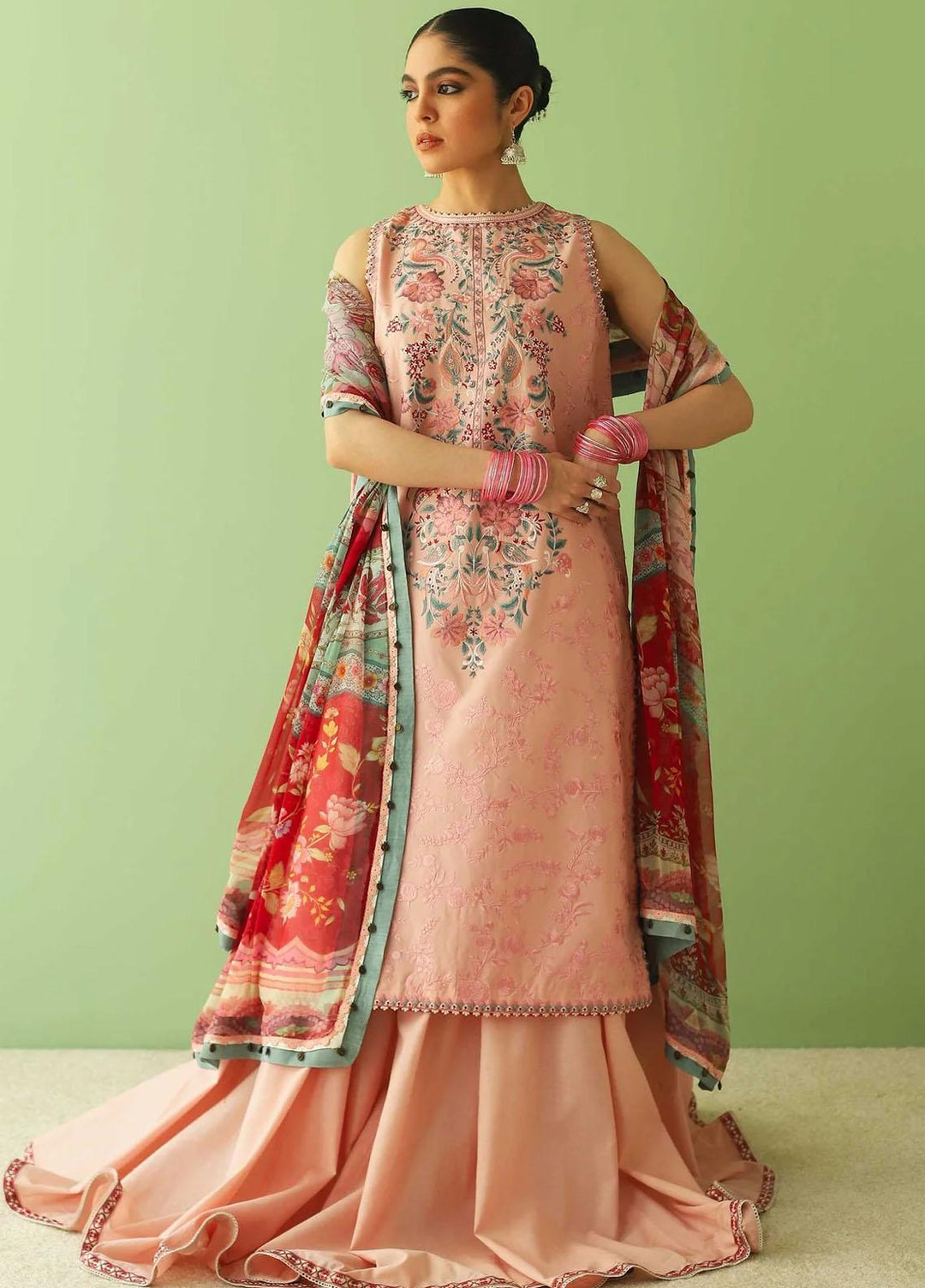 Zara Shahjahan Embroidered Lawn Suits Unstitched 3 Piece ZS23SS 2B - Spring / Summer Collection