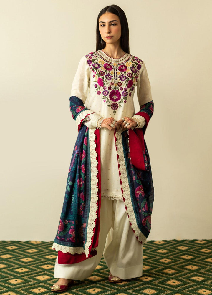 Zara Shahjahan Embroidered  Suits Unstitched 3 Piece ZS23SL-V2 D-08 - Summer Collection