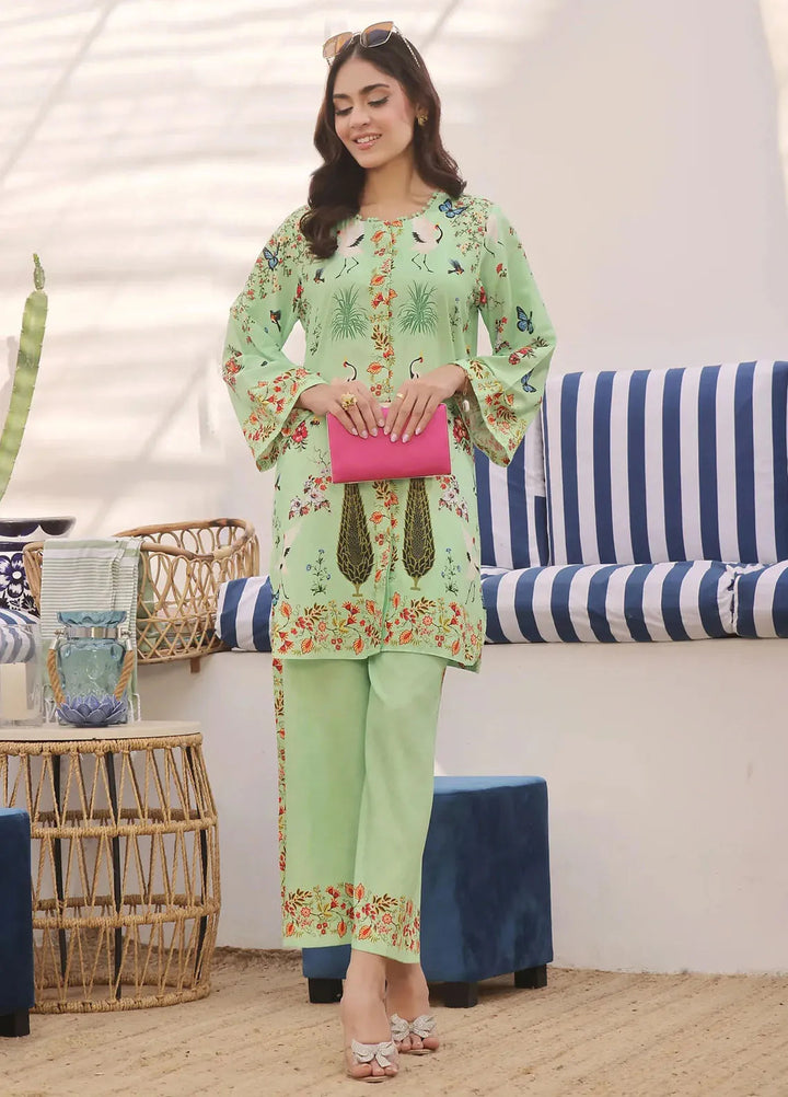 Zara Yamin Pret Printed Cotton Silk 2 Piece Suit Meadows