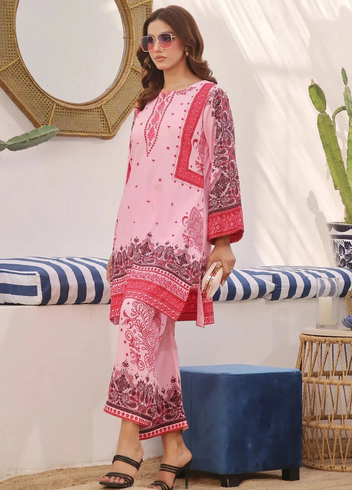 Zara Yamin Pret Printed Cotton Silk 2 Piece Suit Rosette