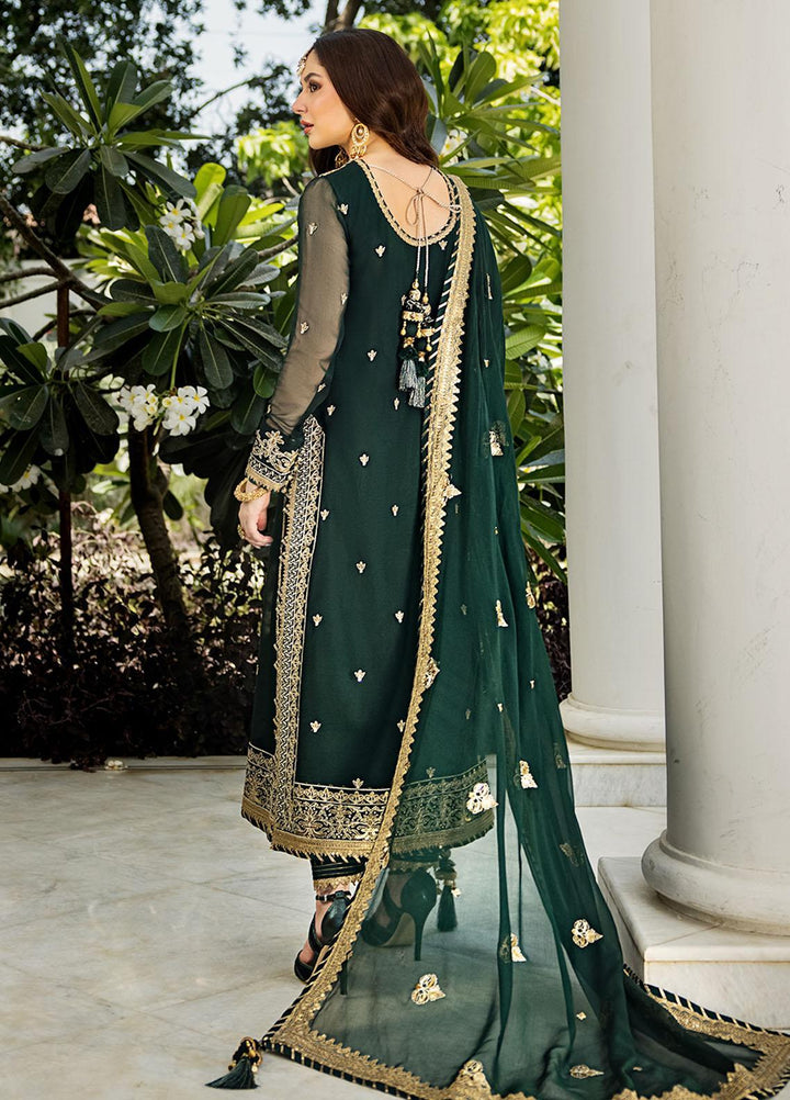 Zari Sitara By Asim Jofa Embroidered Chiffon Suits Unstitched 3 Piece AJ23ZS AJZS-04 - Luxury Eid Collection