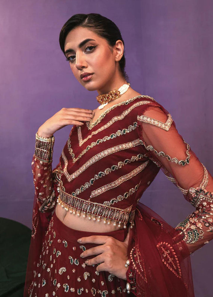 Zarish By Gisele Embroidered Net Suits Unstitched 3 Piece GL23Z LALZARI - Festive Collection