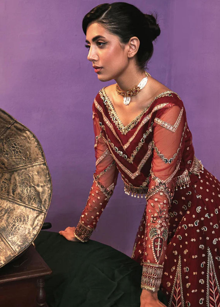 Zarish By Gisele Embroidered Net Suits Unstitched 3 Piece GL23Z LALZARI - Festive Collection