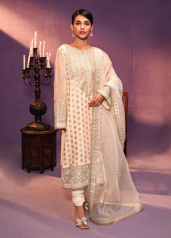 Zarish By Gisele Embroidered Chiffon Suits Unstitched 3 Piece GL23Z ZAHLA - Festive Collection