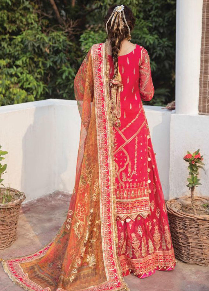 Zarlish by MNR Embroidered Organza Suits Unstitched 3 Piece MNR21Z AATISH (ZWU-21-01) - Luxury Formals Collection