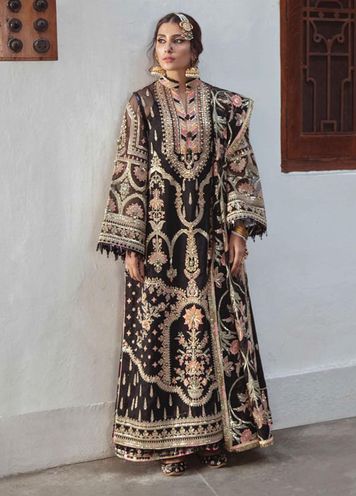 Zarlish by MNR Embroidered Organza Suits Unstitched 3 Piece MNR21Z MALHAAR (ZWU-21-04) - Luxury Formals Collection