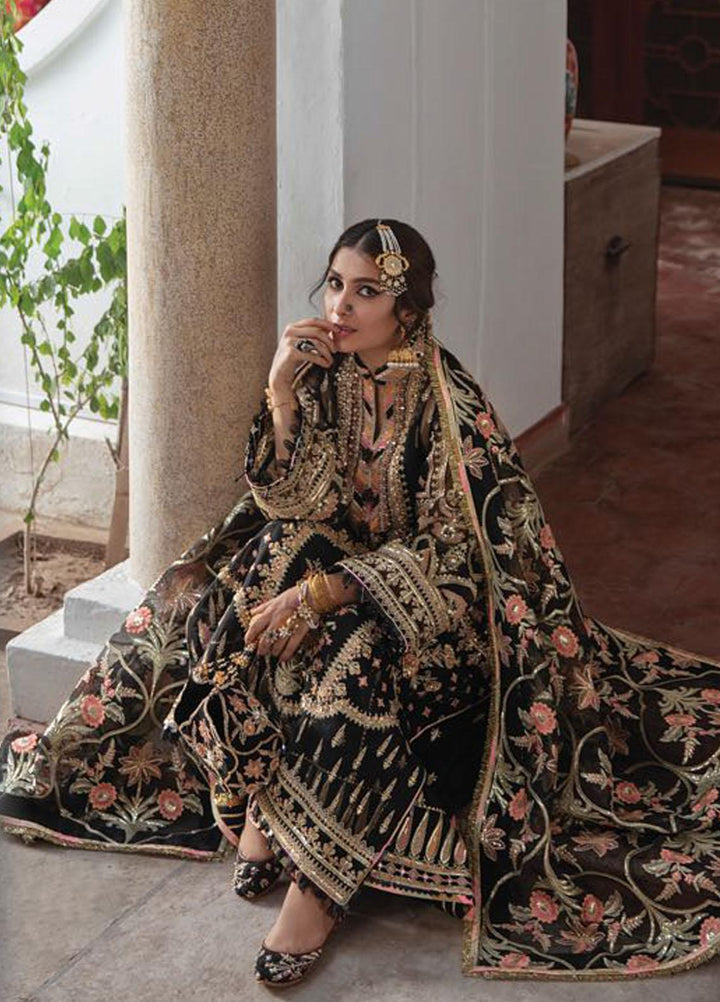 Zarlish by MNR Embroidered Organza Suits Unstitched 3 Piece MNR21Z MALHAAR (ZWU-21-04) - Luxury Formals Collection
