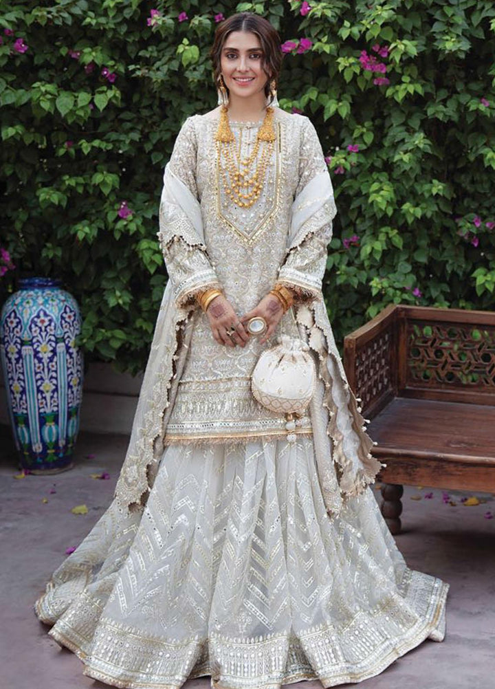 Zarlish by MNR Embroidered Organza Suits Unstitched 3 Piece MNR21Z NAULAKHA (ZWU-21-08) - Luxury Formals Collection