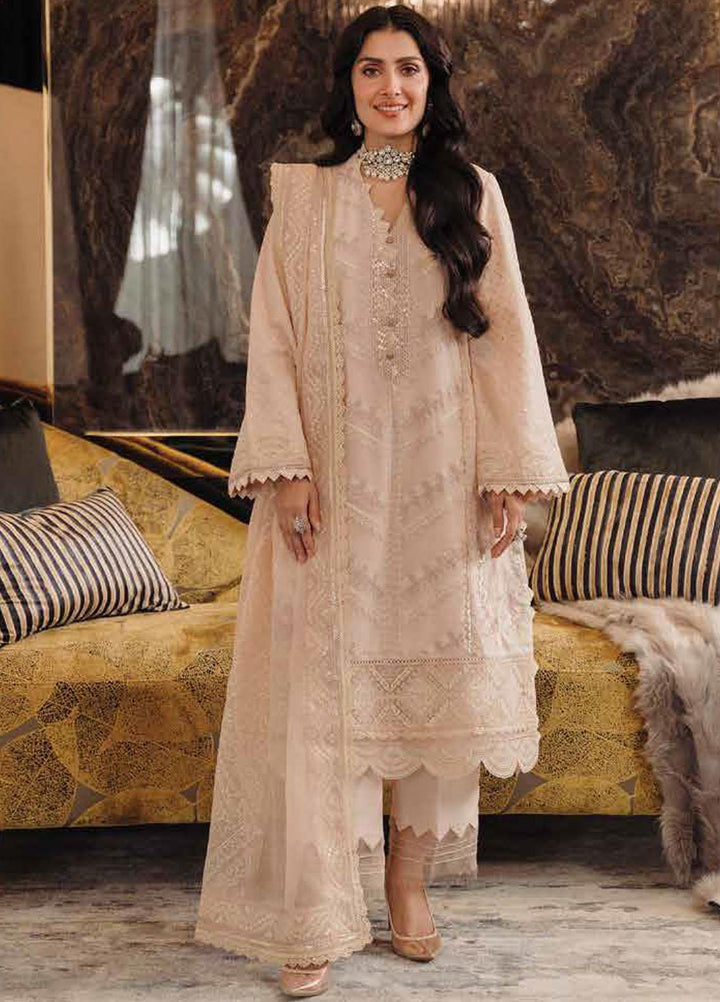 Zarqash Embroidered Lawn Suits Unstitched 3 Piece ZRQ23LL ZQL-002 Anaya - Luxury Collection