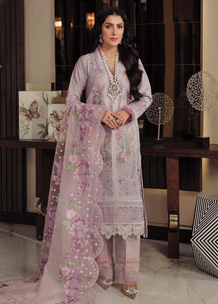 Zarqash Embroidered Lawn Suits Unstitched 3 Piece ZRQ23LL ZQL-005 Vaia - Luxury Collection