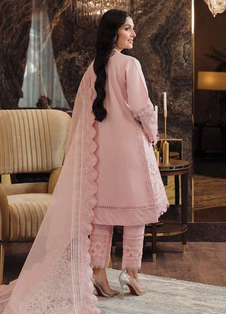 Zarqash Embroidered Lawn Suits Unstitched 3 Piece ZRQ23LL ZQL-008 Amara - Luxury Collection