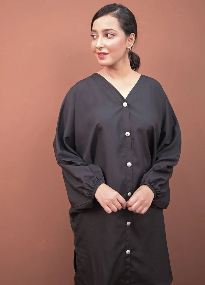 Zauk Pret Casual Crepe 2 Piece Suit Charcoal Black