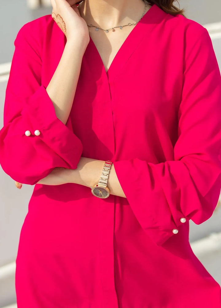 Zauk Pret Casual Georgette 2 Piece Suit Candy