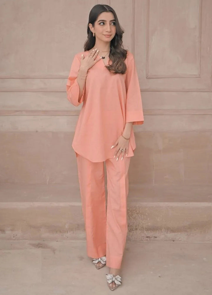 Zauk Pret Casual Lawn 2 Piece Suit Peach