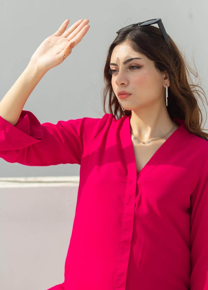 Zauk Casual Pret  Georgette 2 Piece Dress ZK23CW Candy two piece