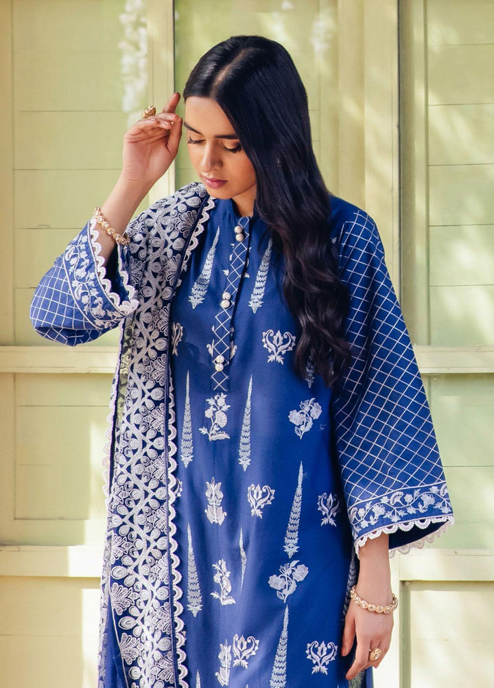 Zellbury Embroidered Cambric Suits Unstitched 3 Piece ZB22LU WULC22E30282 - Luxury Eid Collection