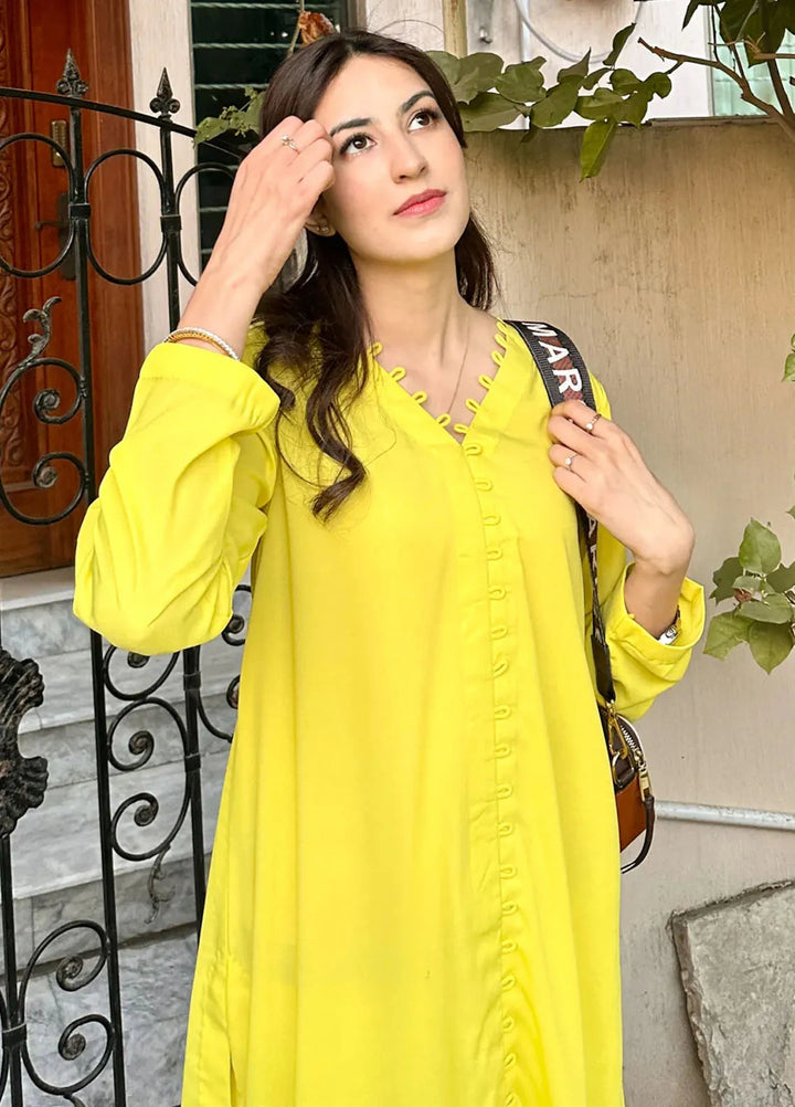 Zenyre Pret Solid Crepe 2 Piece Suit Lemon Haze