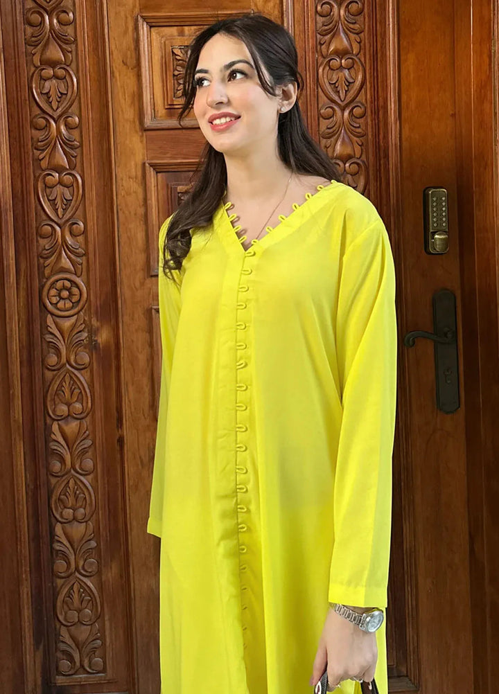 Zenyre Pret Solid Crepe 2 Piece Suit Lemon Haze